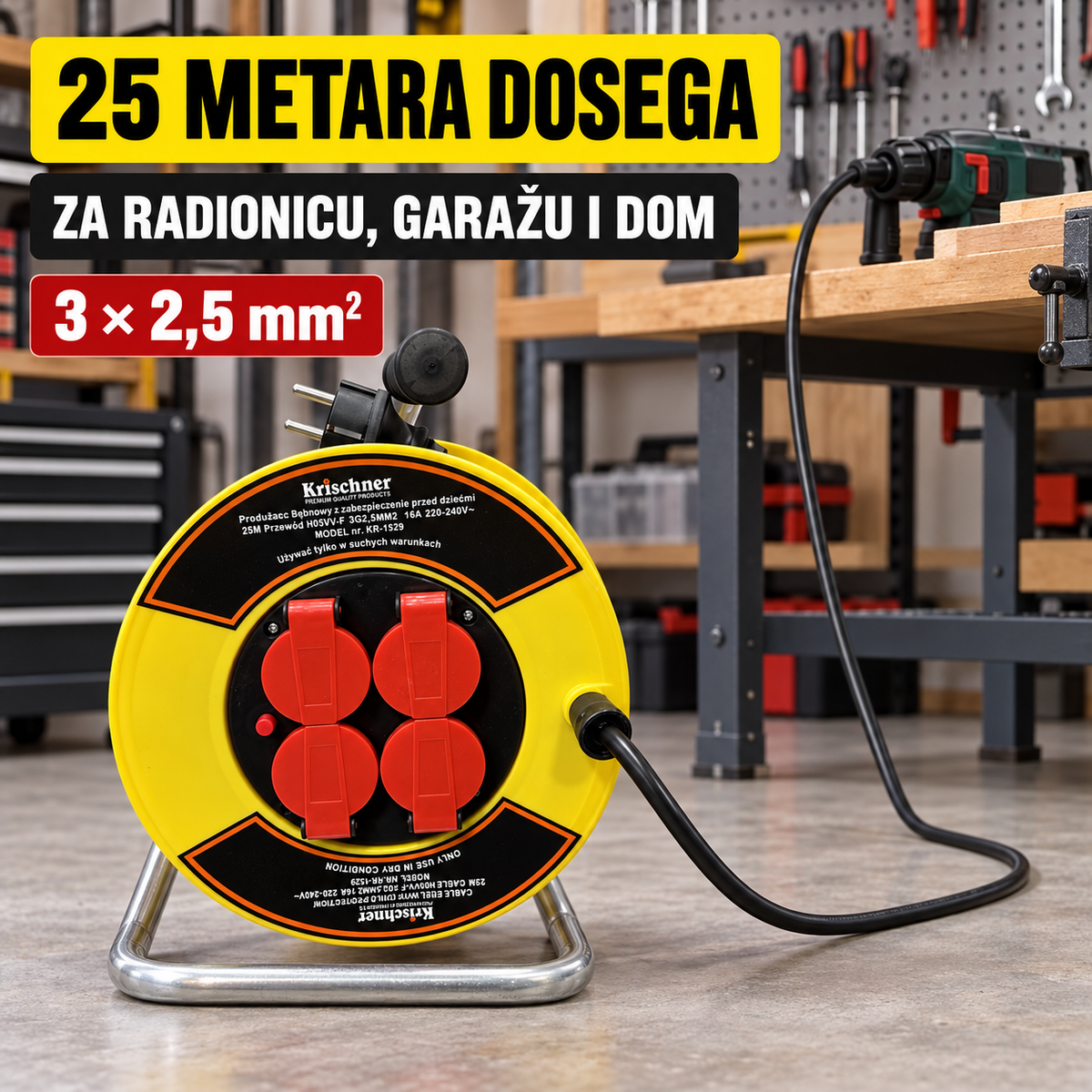 KABEL NA MOTALICI 25m