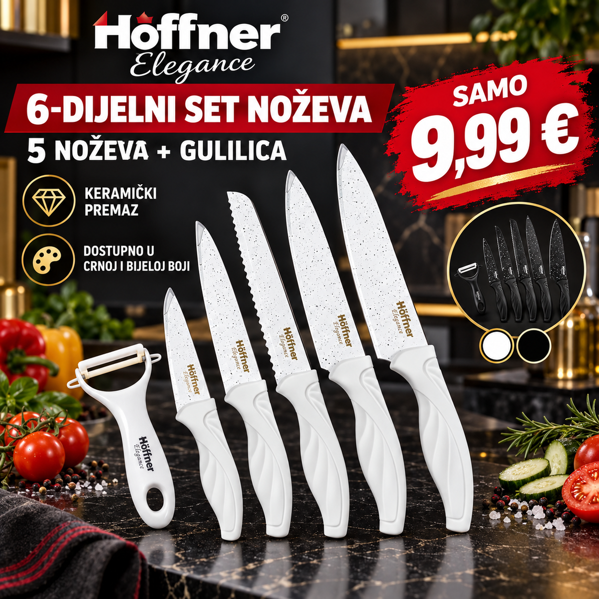 HÖFFNER ELEGANCE 6-DIJELNI SET NOŽEVA