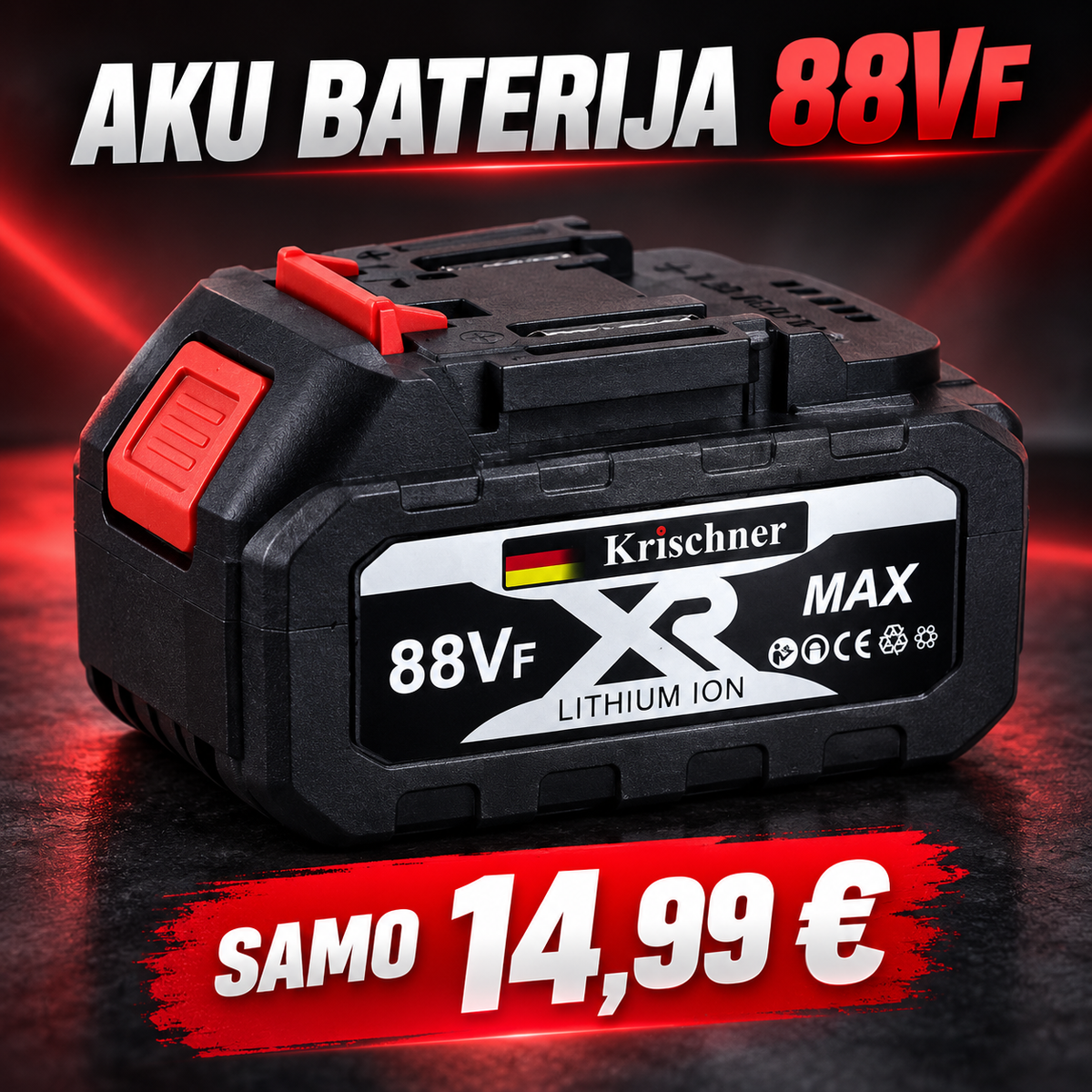 🔋 AKU BATERIJA KRISCHNER XR MAX 88VF 🔋