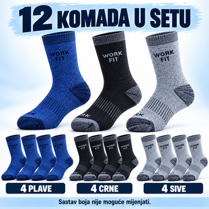 WORK FIT TERMO ČARAPE – 12 KOMADA