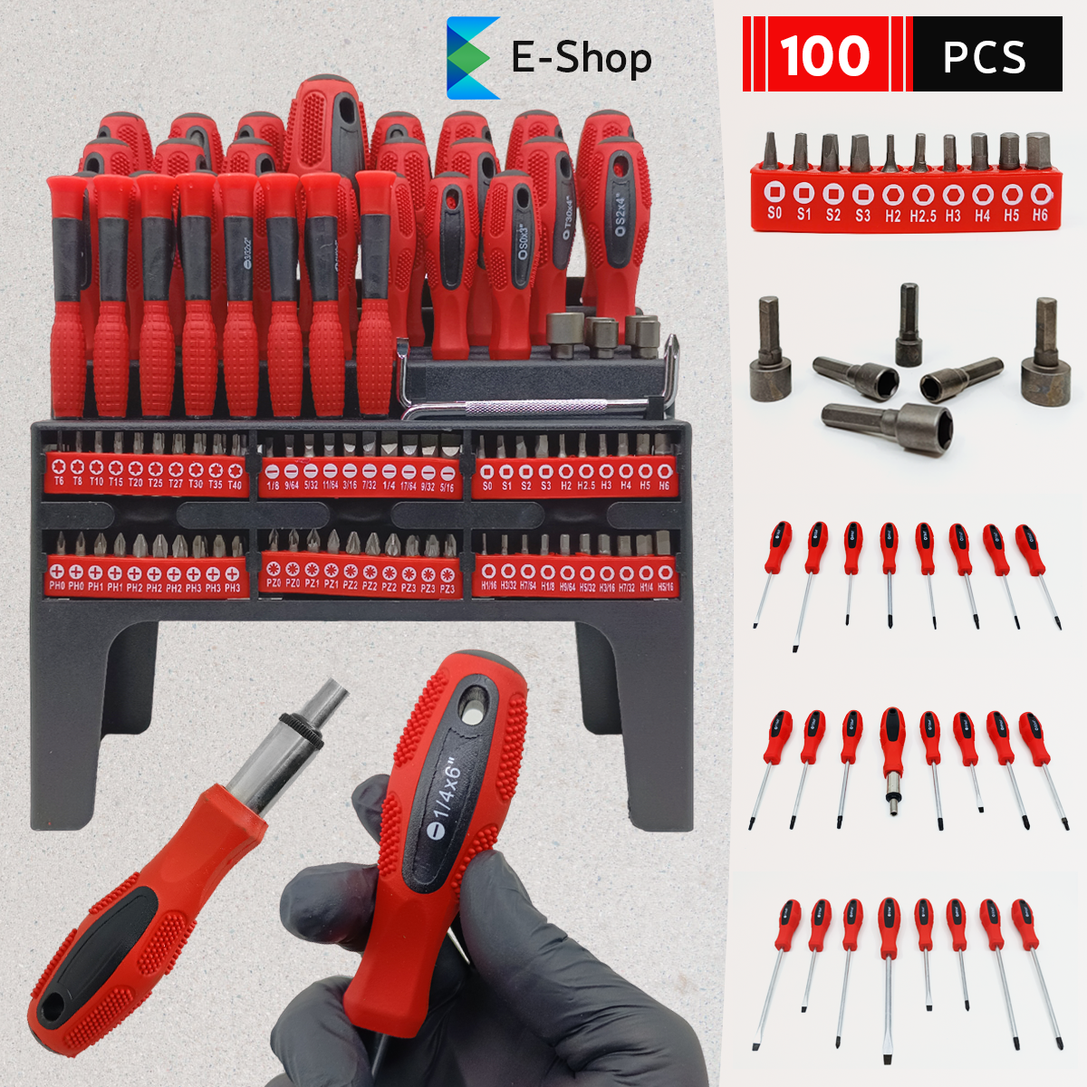 100-DIJELNI SET ODVIJAČA I BITOVA